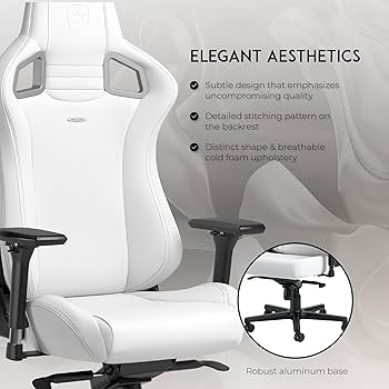 Amazon.com: noblechairs Epic Gaming Chair - White Edition : Home Amazon.com: noblechairs Epic Gaming Chair - White Edition : Home